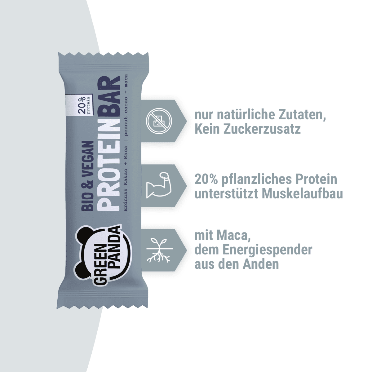 12 x Bio Protein Riegel (3 Sorten gemischt) - Green Panda