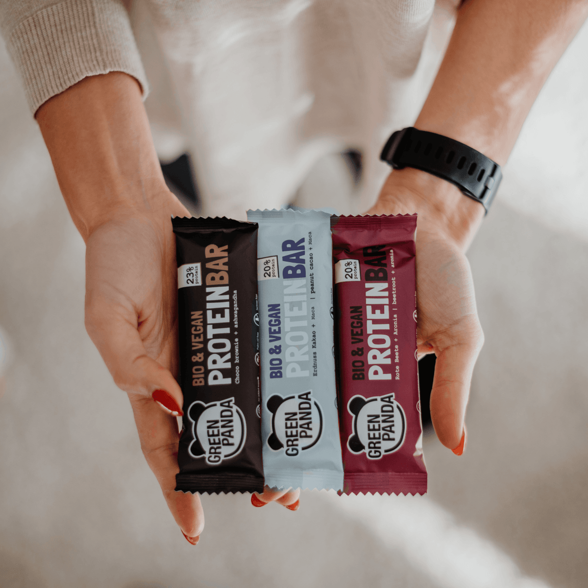 12 x Bio Protein Riegel (3 Sorten gemischt) - Green Panda