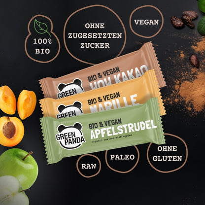 12 x Bio Raw Bars (3 Sorten gemischt) - Green Panda