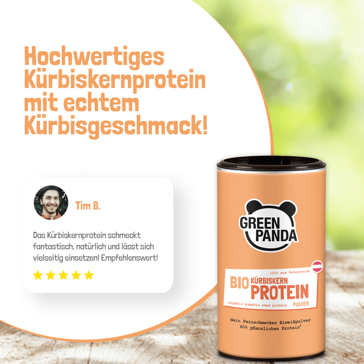 Bio Kürbiskernprotein aus Österreich - Green Panda