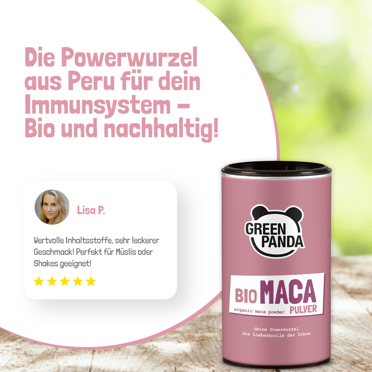 Bio Maca Pulver aus Peru - Green Panda